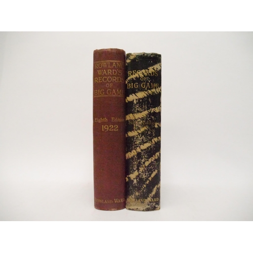 9086 - 'Rowland Ward's Records Of Big Game. With Their Distribution, Characteristics, Dimensions, Weights A... 