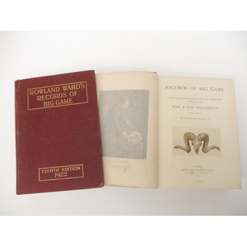9086 - 'Rowland Ward's Records Of Big Game. With Their Distribution, Characteristics, Dimensions, Weights A... 