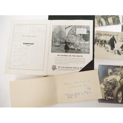9098 - A Monte Carlo Rally Ball programme, October 1956, signed by the British racing driver Stirling Moss ... 