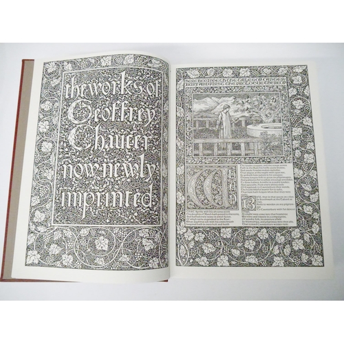 9185 - (Folio Society, Kelmscott Press.) Geoffrey Chaucer The Works, facsimile reprint of the Kelmscott Cha... 