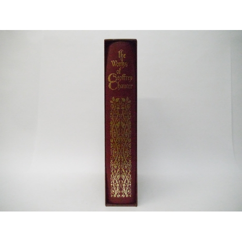 9185 - (Folio Society, Kelmscott Press.) Geoffrey Chaucer The Works, facsimile reprint of the Kelmscott Cha... 