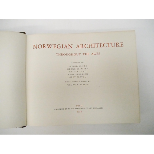 9191 - Eyving Alnaes, Georg Eliassen & others: 'Norwegian Architecture Throughout the Ages', Oslo, H. Asche... 