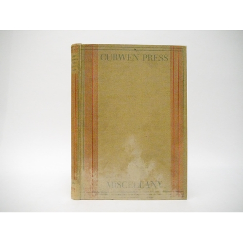 9195 - Curwen Press. Oliver Simon: 'The Curwen Press Miscellany', The Curwen Press, Plaistow, by The Soncin... 