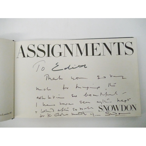 9200 - Snowdon, Antony Armstrong-Jones: ‘Assignments.’, London, Weidenfeld & Nicolson, 1972, 1st edition. P... 