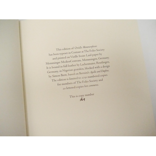 9213 - Ovid: 'Metamorphoses', London, The Folio Society, 2008, limited edition, number 1809 of 2750 copies,... 