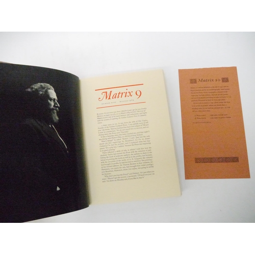 9217 - Whittington Press. John & Rosalind Randle: 'Matrix 9: A Review for Printers & Bibliophiles', Andover... 