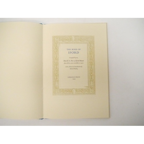 9219 - Libanus Press. Harold A. Peto: 'The Boke of Iford. 
Compiled by me, Harold A. Peto of Iford Manor fr... 