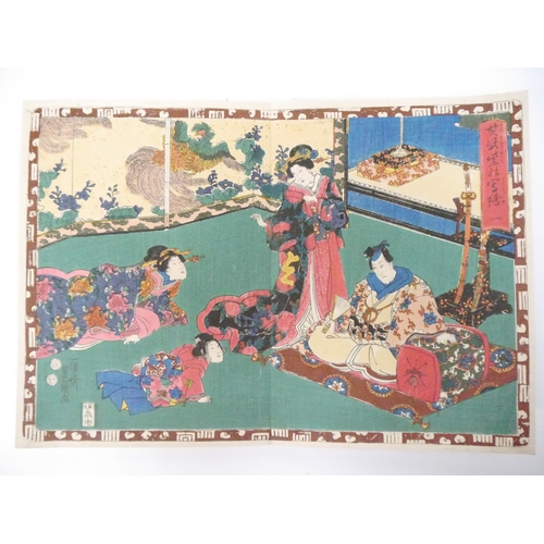 9229 - (Ukiyo-e.) Utagawa Kunisada (Japanese, 1786-1865). ‘Sono Sugata Yukari no Utsudhi-e [Magic Lantern S... 