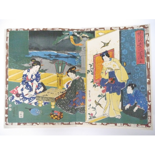 9229 - (Ukiyo-e.) Utagawa Kunisada (Japanese, 1786-1865). ‘Sono Sugata Yukari no Utsudhi-e [Magic Lantern S... 