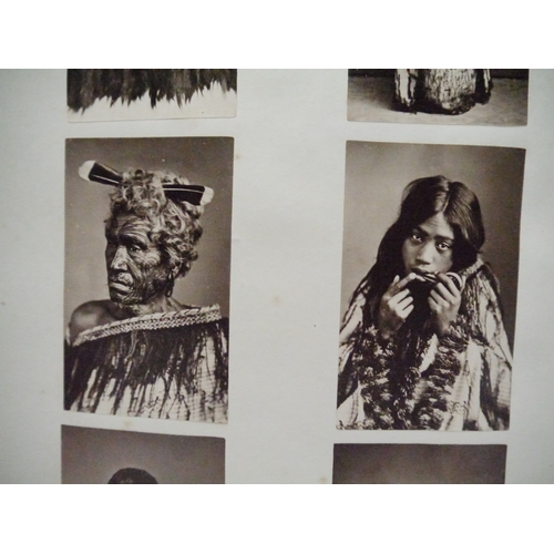 9044 - A 19th Century photograph album containing approx. 100 mounted albumen print etc photographs mainly ... 