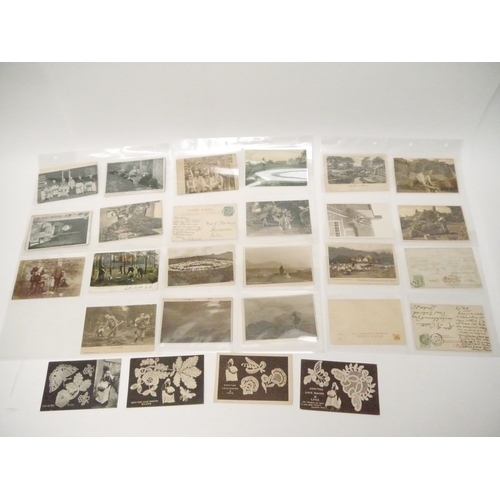 A collection of approx. 50 postcards of country life, traditional ...