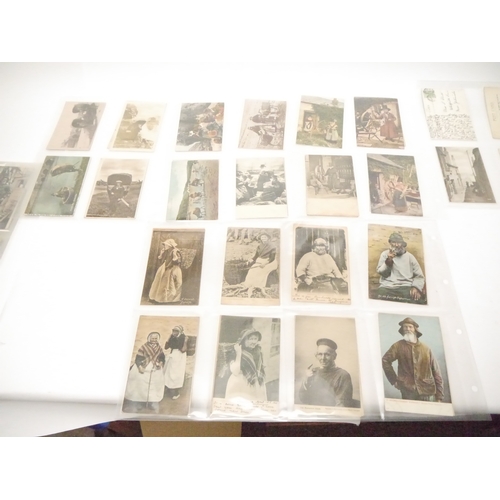 9116 - A collection of approx. 100 postcards of Cornwall, Cornish fishing industry and fishermen, Welsh coc... 