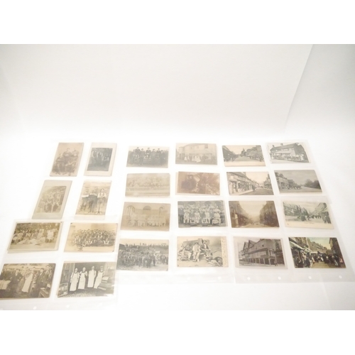 9117 - A collection of approx. 100 postcards of tradespeople, industry, shops, high streets, labourers etc,... 