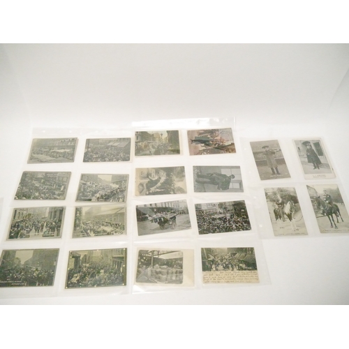 9118 - A collection of approx. 70 postcards of mainly London street scenes, tradespeople, street vendors, L... 
