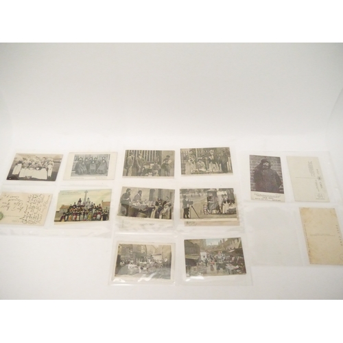 9118 - A collection of approx. 70 postcards of mainly London street scenes, tradespeople, street vendors, L... 