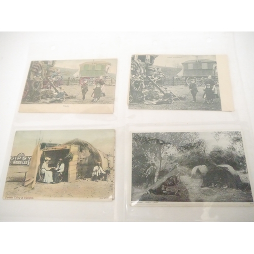 9119 - A collection of approx. 30 postcards of gypsies and gypsy life, mainly early C20th, four of which re... 