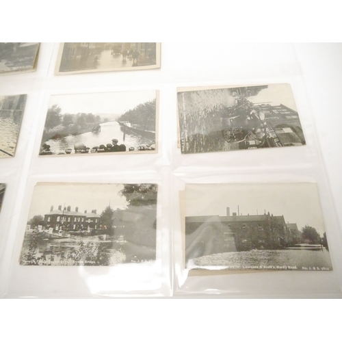 9120 - A collection of 28 postcards of Norwich Floods, August 1912, RP's and printed, including 