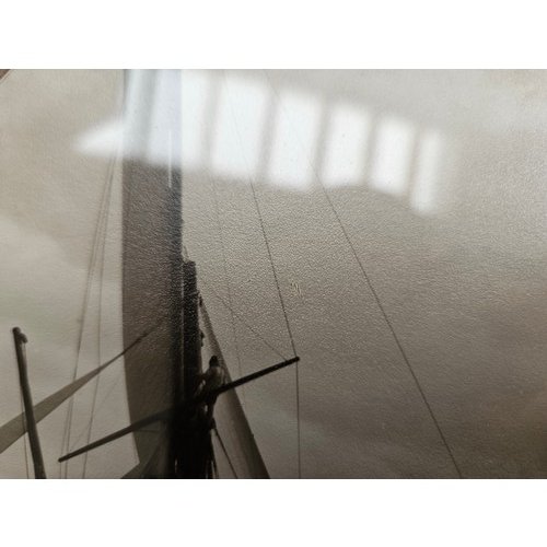 7014 - BEKEN & SON OF COWES: monochrome photograph of Valkyrie II - dated 1893, signed in white ink, No. 84... 
