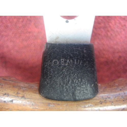 8014 - A wooden and alloy steering wheel from an Austin Healey MK1 Sprite