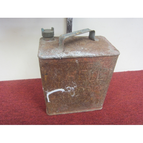 8026 - A Shell Motor Spirit can with a brass Pratts cap