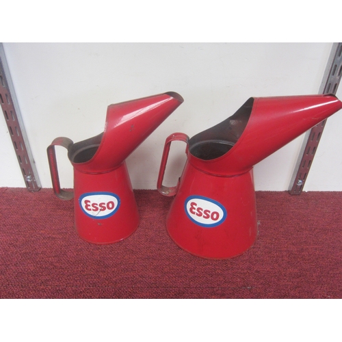 8031 - A quart jug and a half gallon jug with Esso stickers