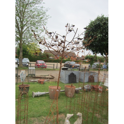6053 - A steel rust finish tree of life