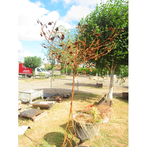 6053 - A steel rust finish tree of life