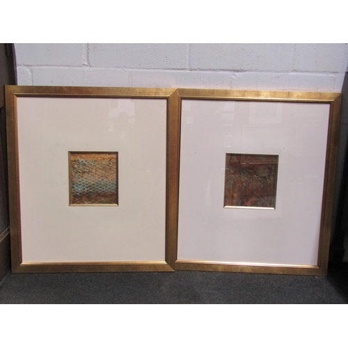 1032 - JULIA O'LEARY: Stitched mixed media and handmade paper entitled 