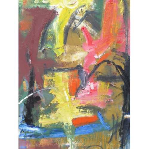 7008 - MARTIN WALTON (1939-2018) A large oil on canvas, untitled abstract composition in multi colours on o... 