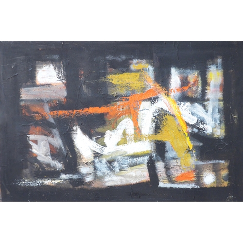 7011 - MARTIN WALTON (1939-2018) A large textured oil on canvas, untitled abstract composition with white, ... 
