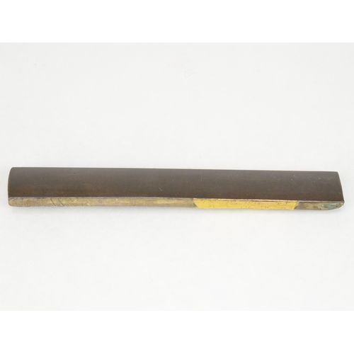 7053 - A mixed metal kozuka decorated in shakudo and gilt with a fish swimming, unsigned

 Provenance
 Henr... 
