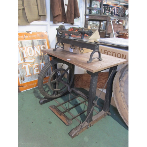 2050 - A late 19th Century vintage treadle lathe