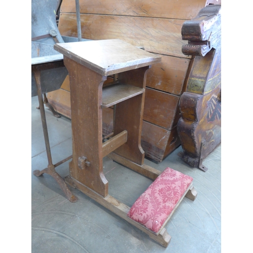 2023 - An Edwardian oak kneeler