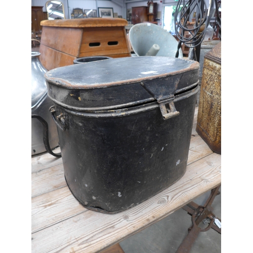 2042 - A 19th Century military tin hat box