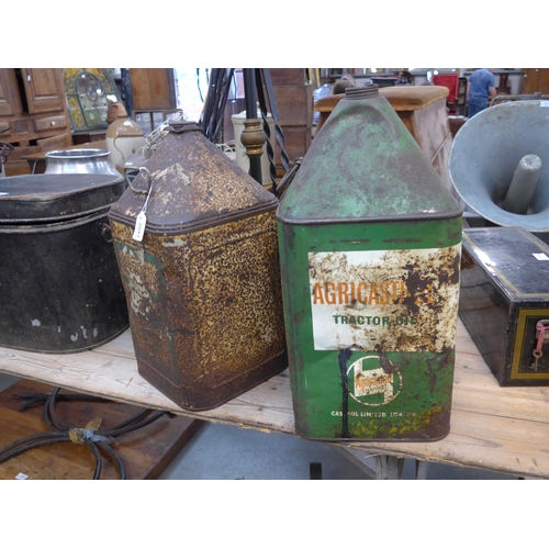 2043 - Two Vintage oil cans