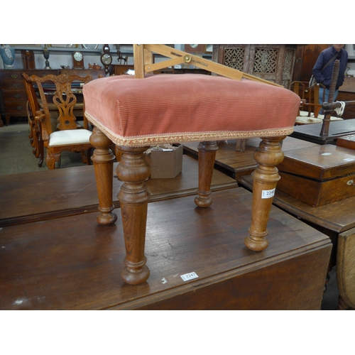 A Victorian rosewood stool