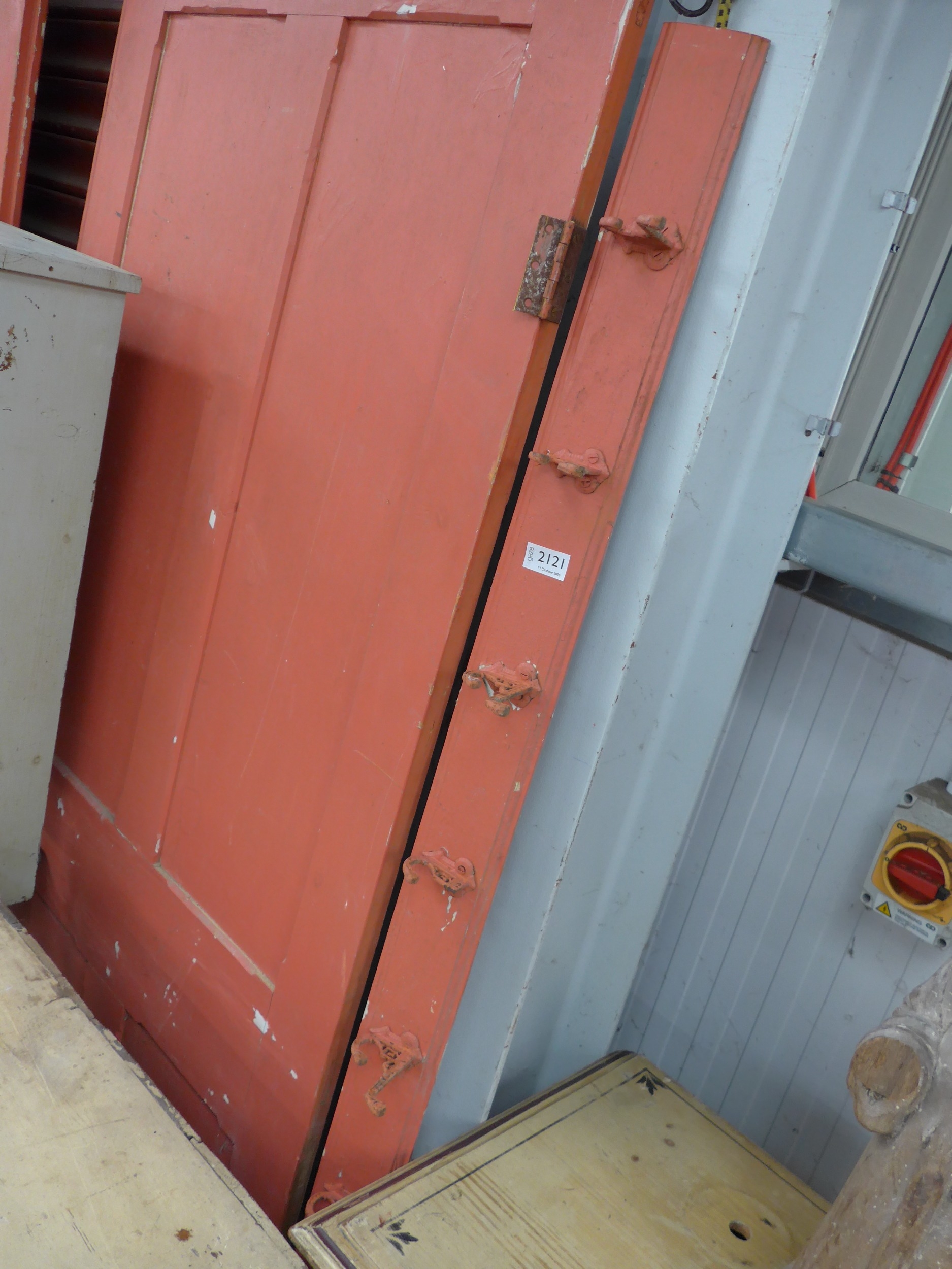 A large Victorian painted coat rack