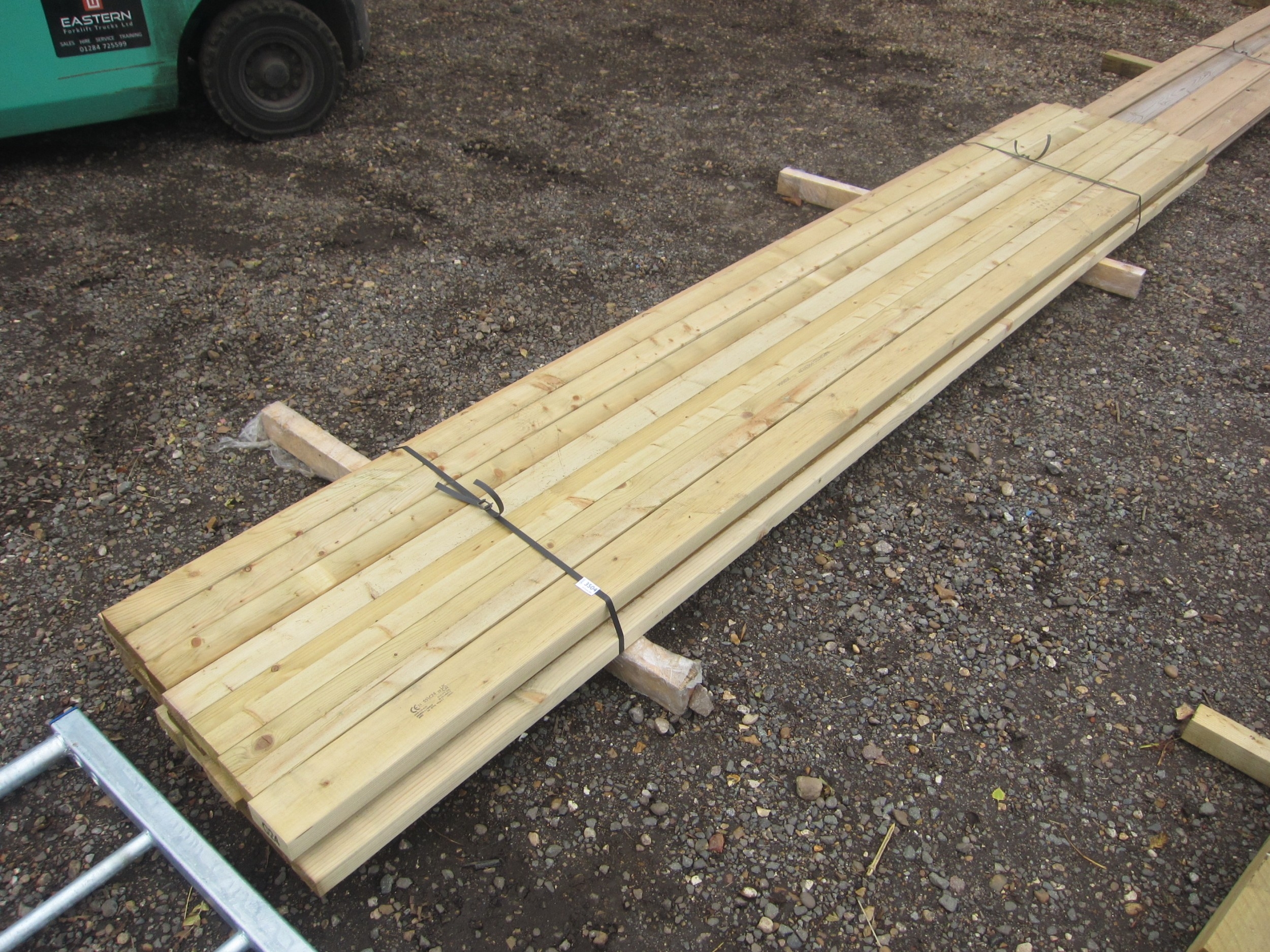 A mixed pack of 12' pressure treated timber