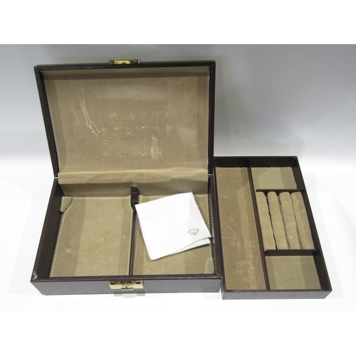 A jewellery box including 925 stamped tennis line bracelet and crystal ...