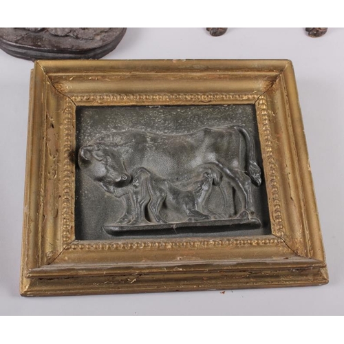 117 - A patinated model of a buffalo, 6 1/2