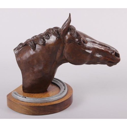 142 - William Newton: a limited edition bronze horse head, 