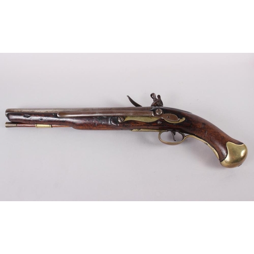 190 - An 1805 pattern Tower Armories flintlock contract sea service pistol with walnut stock, 19