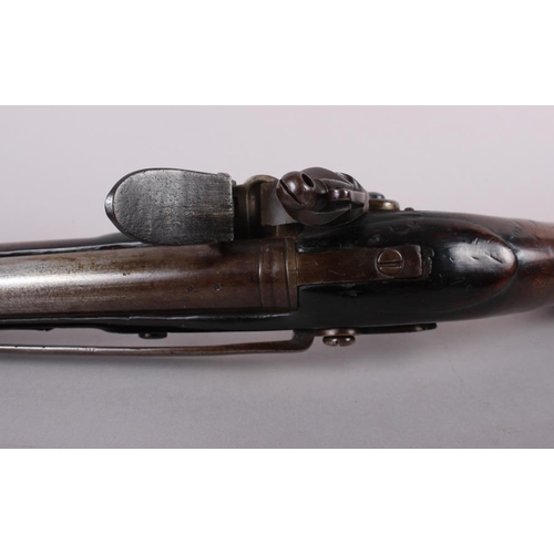 190 - An 1805 pattern Tower Armories flintlock contract sea service pistol with walnut stock, 19