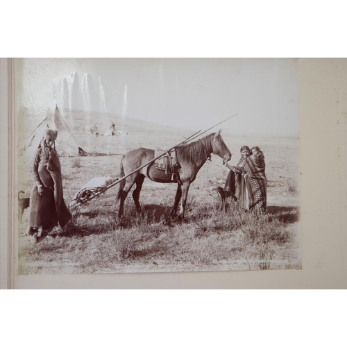 277 - An album of late 19th century black and white photographs views of Canada, inscribed 