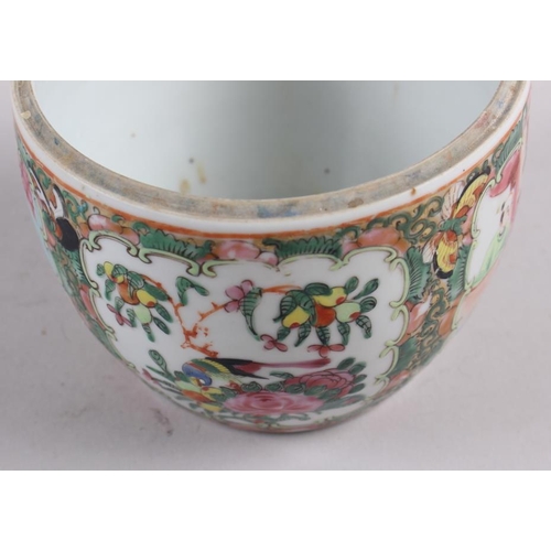 59 - A Canton enamel two-handled baluster vase with gilt decoration, 9 1/2