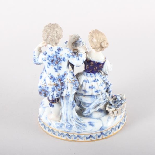 7 - Four 19th century Meissen porcelain figures, tallest 6