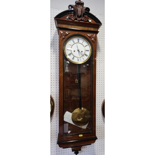 96 - An early 19th century yew wood barometer and thermometer, by C Somalvico, 41 Kirby Street, Hatton Ga... 