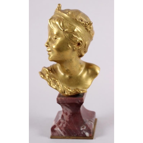 139 - Raoule Larche: a late 19th century gilt bronze, 