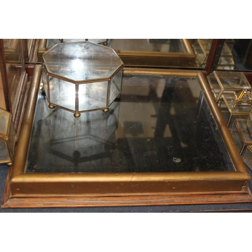 220 - A tabletop glass and wooden mounted display case, 16