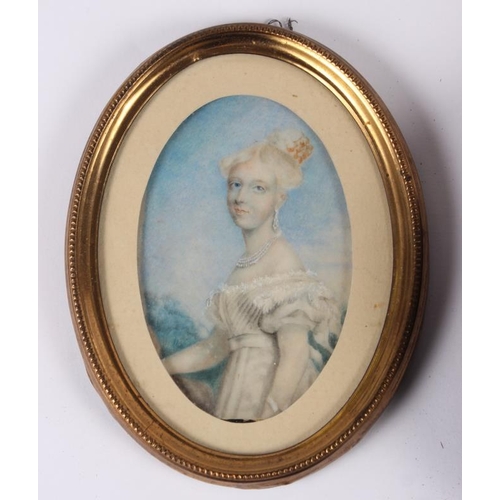 407 - An Edwardian portrait miniature, 